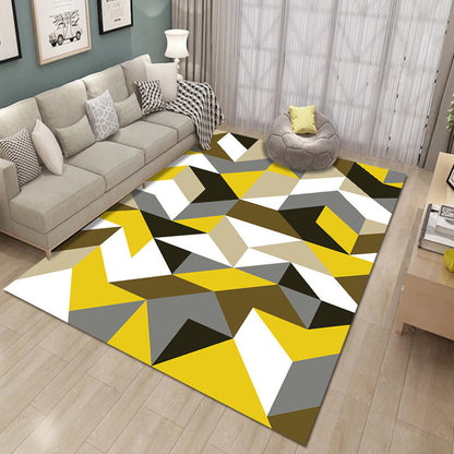 Bold Multicolor Modern Rug Synthetics Geometric Pattern Rug Machine Washable Non-Slip Stain Resistant Rug for Living Room - Clearhalo - 'Area Rug' - 'Rug' - 2140473