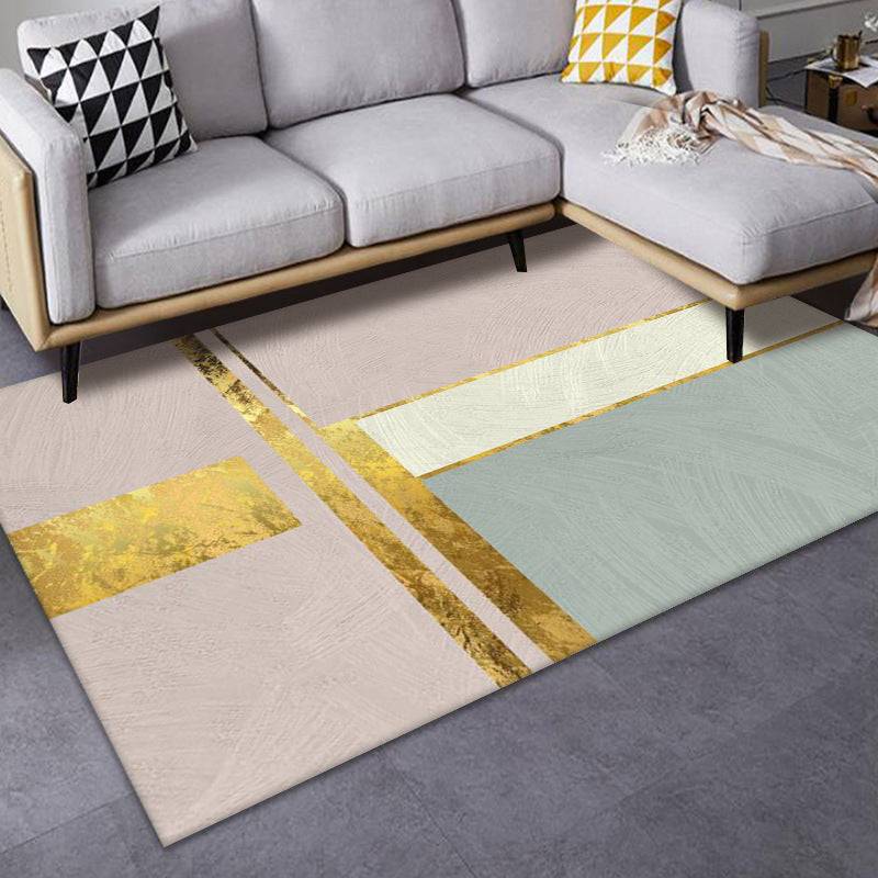 Luxe Mid-Century Rug Multi Colored Abstract Pattern Carpet Machine Washable Non-Slip Backing Stain Resistant Rug for Home Decor - Nude Pink - Clearhalo - 'Area Rug' - 'Rug' - 2140551