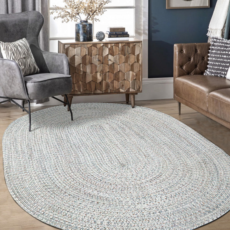 Simple Plain Rug Multi Colored Cabin Style Carpet Natural Fiber Rope Pet Friendly Rug for Room White Clearhalo 'Area Rug' 'Rug' 2140650