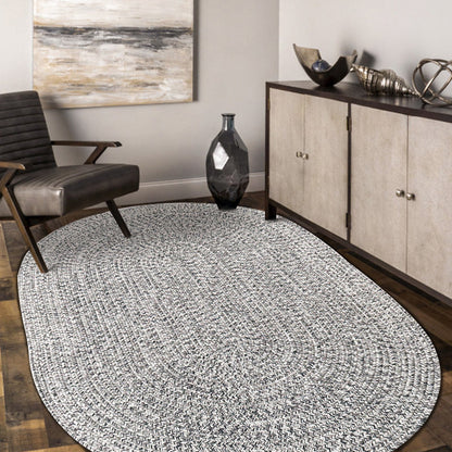 Simple Plain Rug Multi Colored Cabin Style Carpet Natural Fiber Rope Pet Friendly Rug for Room Light Gray Clearhalo 'Area Rug' 'Rug' 2140654