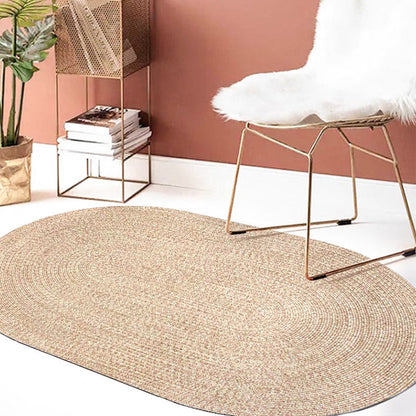 Simple Plain Rug Multi Colored Cabin Style Carpet Natural Fiber Rope Pet Friendly Rug for Room Beige Clearhalo 'Area Rug' 'Rug' 2140655