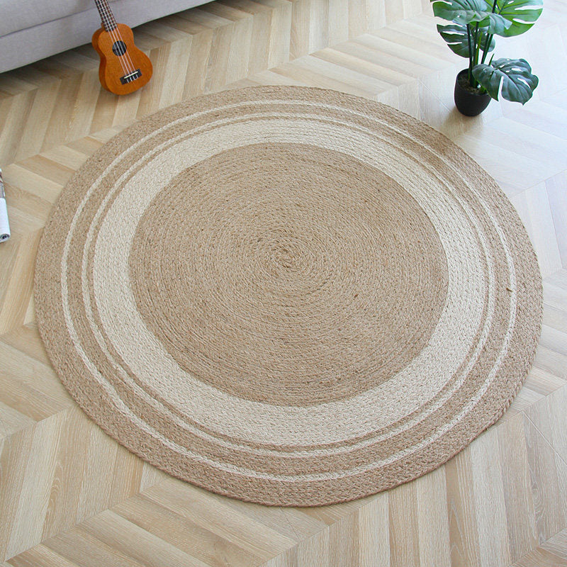 Multi-Color Lodge Rug Jute Mix Woven Plain Rug Pet-Friendly Durable Rug for Home - Clearhalo - 'Area Rug' - 'Rug' - 2140677