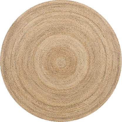 Multi-Colored Living Room Rug Rustic Plain Rug Natural Jute Pet Friendly Washable Anti-Slip Backing Rug - Wood - Clearhalo - 'Area Rug' - 'Rug' - 2140694