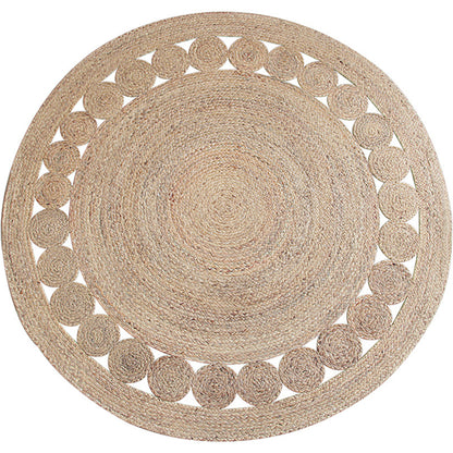 Casual Plain Rug Multi-Color Cabin Carpet Reed Fiber Hand-Weaving Non-Slip Rug for Hotel - Khaki - Clearhalo - 'Area Rug' - 'Rug' - 2140701