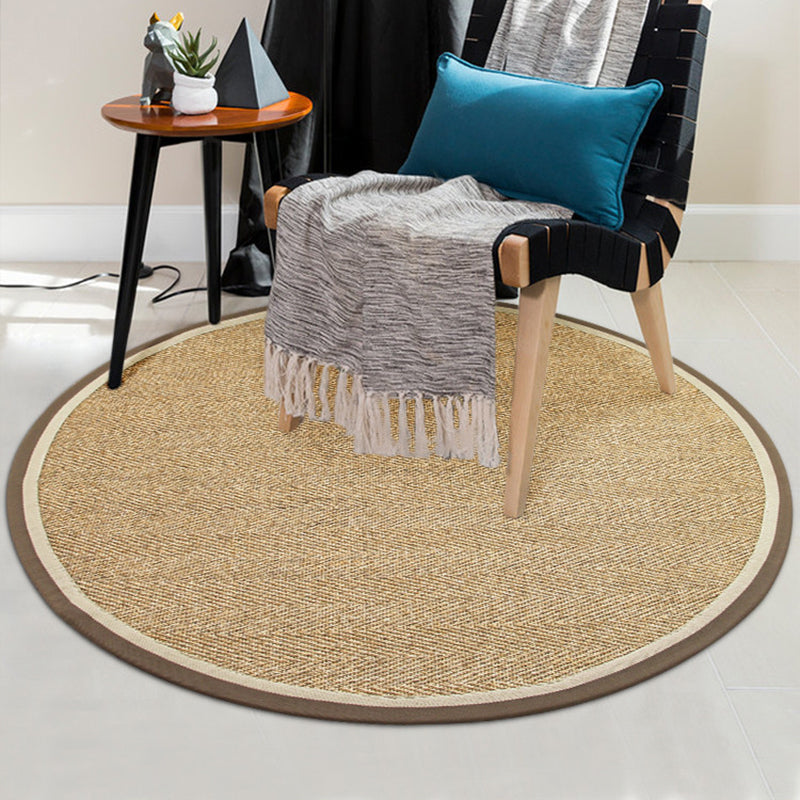 Cabin Plain Rug Multi-Colored Natural Sisal Carpet Anti-Slip Backing Machine Washable Pet Friendly Rug for Liv
