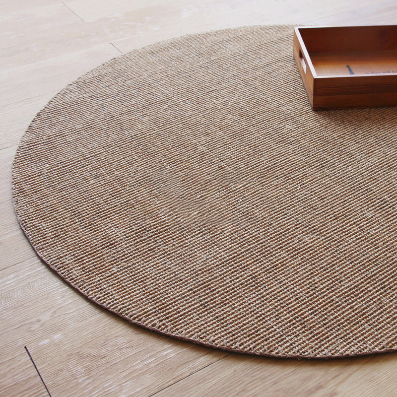 Eco-Friendly Brown Plain Rug Sisal Weaving Lodge Rug Pet Friendly Non-Slip Washable Rug for Bedroom - view 2