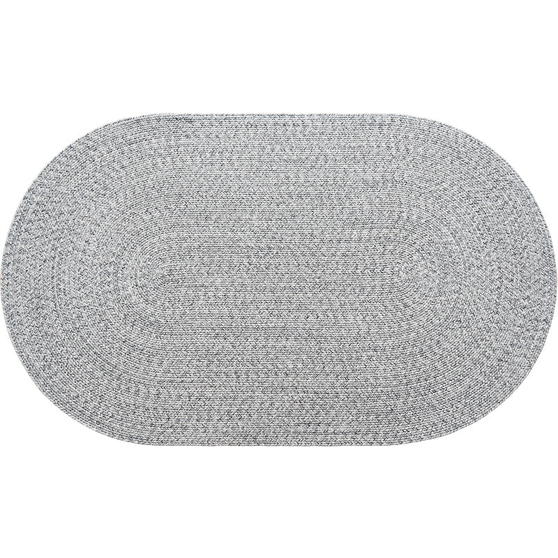 Cottage Room Rug Grey Plain Woven Carpet Jute Machine Washable Pet Friendly Anti-Slip Rug for Living Room