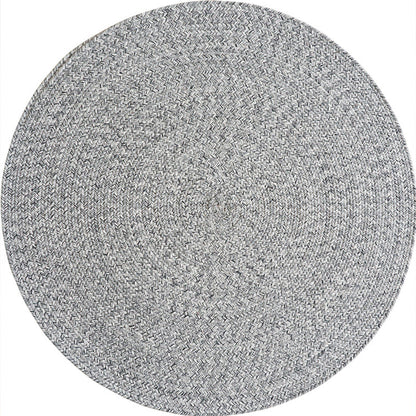 Cottage Room Rug Grey Plain Woven Carpet Jute Machine Washable Pet Friendly Anti-Slip Rug for Living Room