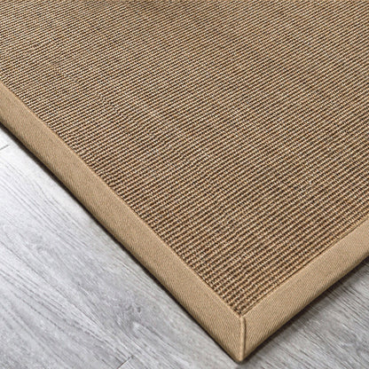 Multicolor Plain Mat Rug Sisal Woven Lodge Rug Non-Slip Backing Stain Resistant Machine Washable Area Carpet for Room - Light Brown - Clearhalo - 'Area Rug' - 'Rug' - 2140801