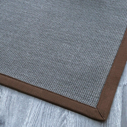 Multicolor Plain Mat Rug Sisal Woven Lodge Rug Non-Slip Backing Stain Resistant Machine Washable Area Carpet for Room - Blue-Brown - Clearhalo - 'Area Rug' - 'Rug' - 2140807