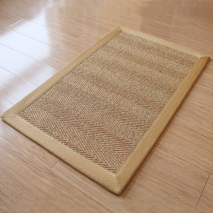 Lodge Tearoom Rug Brown Plain Area Carpet Sisal Fiber Non-Slip Stain Resistant Machine Washable Rug - Beige - Clearhalo - 'Area Rug' - 'Rug' - 2140833