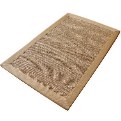 Lodge Tearoom Rug Brown Plain Area Carpet Sisal Fiber Non-Slip Stain Resistant Machine Washable Rug - Clearhalo - 'Area Rug' - 'Rug' - 2140837