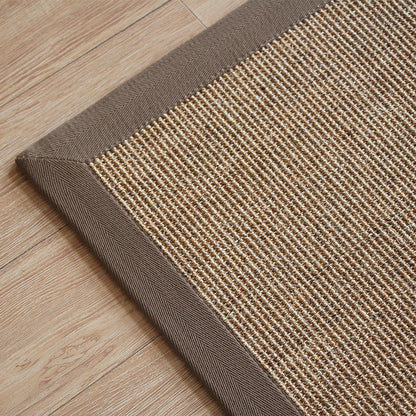 Natural Plain Rug Multicolor Farmhouse Rug Sisal Pet Friendly Machine Washable Anti-Slip Backing Carpet for Home - Brown - Clearhalo - 'Area Rug' - 'Rug' - 2140851