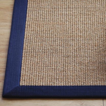 Primitive Rustic Rug Multi Color Plain Carpet Washable Anti-Slip Stain Resistant Rug for Tearoom - Dark Blue - Clearhalo - 'Area Rug' - 'Rug' - 2140860