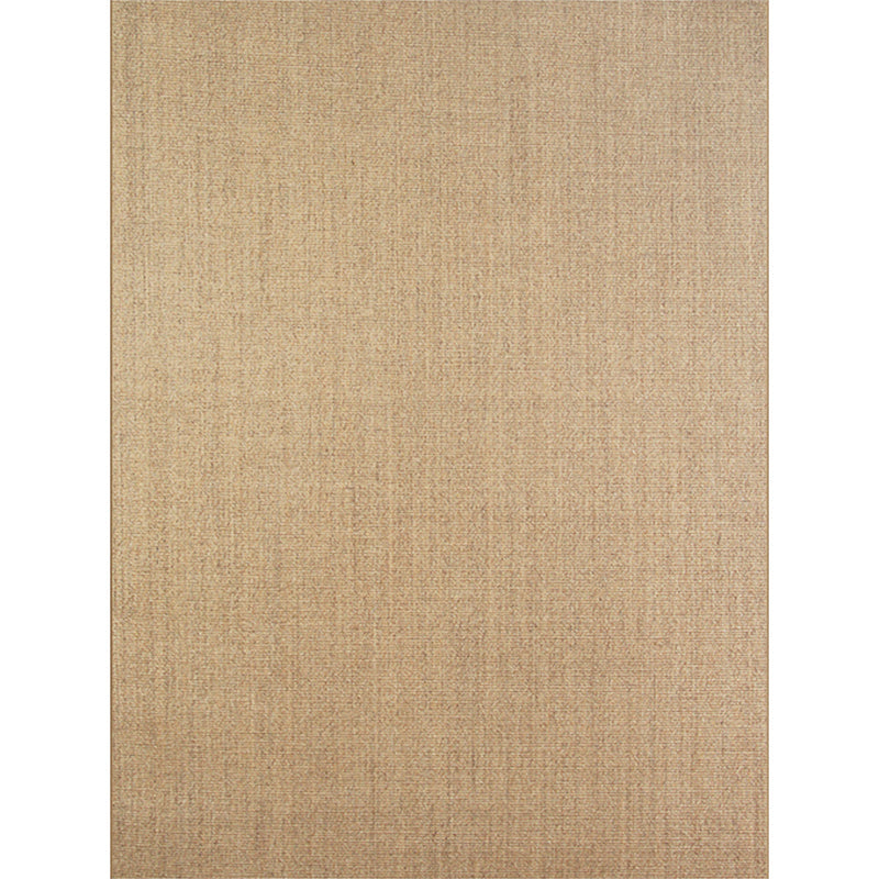 Light Brown Living Room Rug Country Hand-Stitched Plain Rug Sisal Stain Resistant Non-Slip Backing Machine Washable Rug - Light Brown - Clearhalo - 'Area Rug' - 'Rug' - 2140875