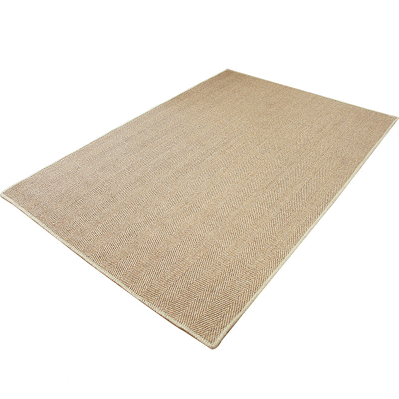 New Chevron Braided Rug Light-Brown Rustic Carpet Sisal Washable Anti-Slip Backing Stain Resistant Rug for Room - Light Brown - Clearhalo - 'Area Rug' - 'Rug' - 2140899