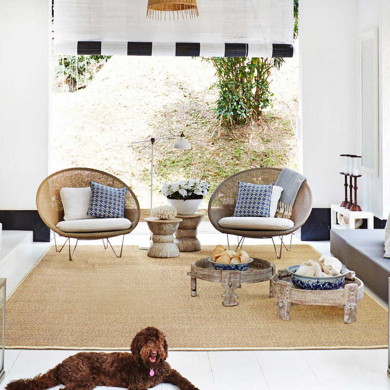 New Chevron Braided Rug Light-Brown Rustic Carpet Sisal Washable Anti-Slip Backing Stain Resistant Rug for Room - Clearhalo - 'Area Rug' - 'Rug' - 2140902