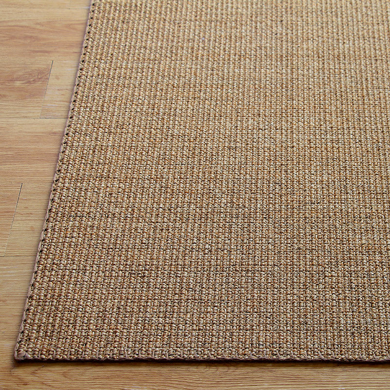 Minimalist Brown Plain Rug Sisal Rustic Carpet Washable Stain Resistant Non-Slip Rug for Tatami - Clearhalo - 'Area Rug' - 'Rug' - 2140905