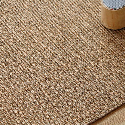 Minimalist Brown Plain Rug Sisal Rustic Carpet Washable Stain Resistant Non-Slip Rug for Tatami - Clearhalo - 'Area Rug' - 'Rug' - 2140906