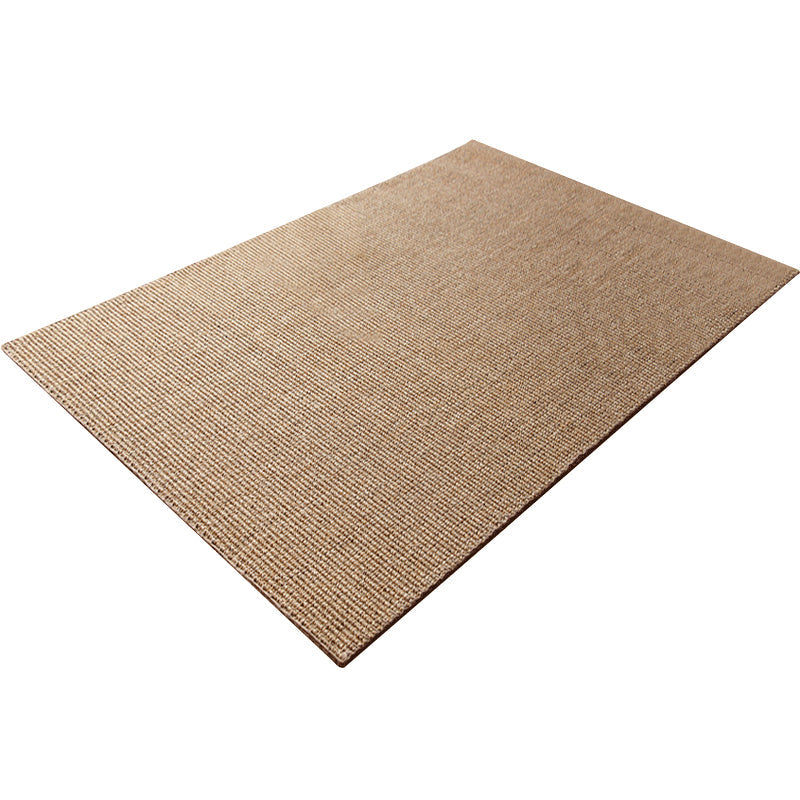 Minimalist Brown Plain Rug Sisal Rustic Carpet Washable Stain Resistant Non-Slip Rug for Tatami - Clearhalo - 'Area Rug' - 'Rug' - 2140908