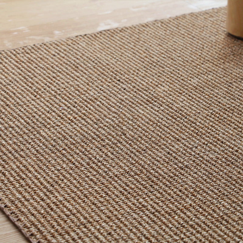 Lodge Home Rug Light-Brown Plain Carpet Sisal Woven Pet Friendly Machine Washable Anti-Slip Rug - Clearhalo - 'Area Rug' - 'Rug' - 2140910