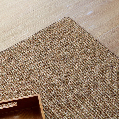 Lodge Home Rug Light-Brown Plain Carpet Sisal Woven Pet Friendly Machine Washable Anti-Slip Rug - Clearhalo - 'Area Rug' - 'Rug' - 2140911