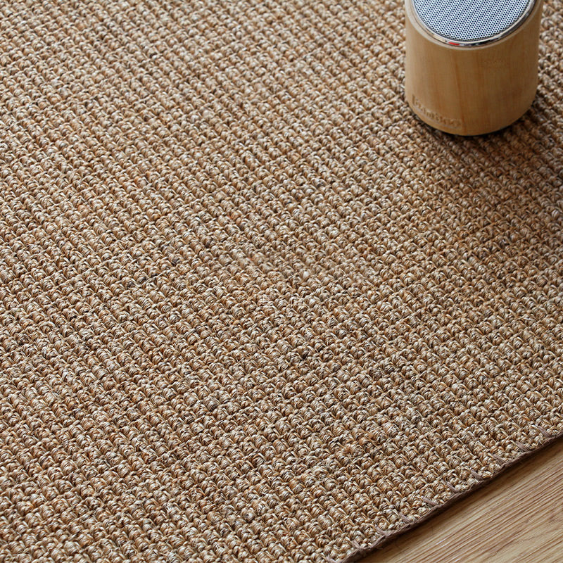 Lodge Home Rug Light-Brown Plain Carpet Sisal Woven Pet Friendly Machine Washable Anti-Slip Rug - Clearhalo - 'Area Rug' - 'Rug' - 2140912