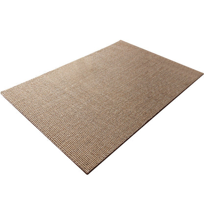 Lodge Home Rug Light-Brown Plain Carpet Sisal Woven Pet Friendly Machine Washable Anti-Slip Rug - Clearhalo - 'Area Rug' - 'Rug' - 2140913