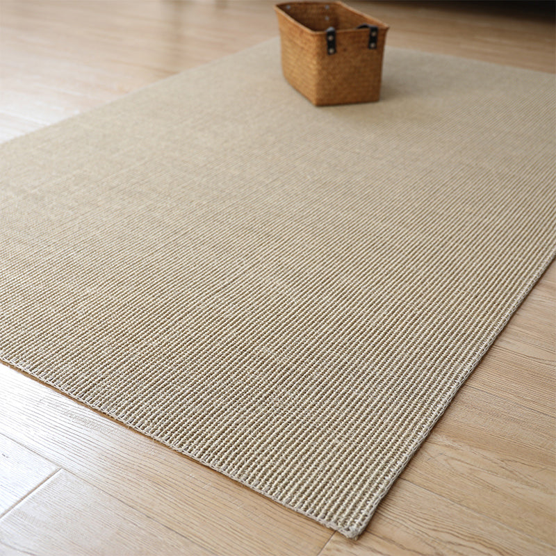 Antique Brown Rustic Rug Sisal Plain Carpet Anti-Slip Stain Resistant Machine Washable Rug for Living Room - Brown - Clearhalo - 'Area Rug' - 'Rug' - 2140925