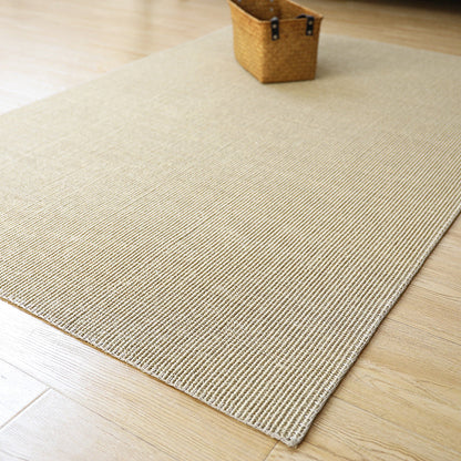 Beige Tatami Rug Farm Style Plain Carpet Sisal Non-Slip Pet Friendly Washable Indoor Rug - Beige - Clearhalo - 'Area Rug' - 'Rug' - 2140941