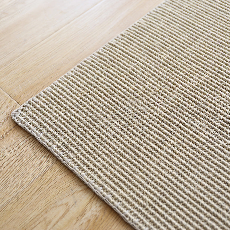 Beige Tatami Rug Farm Style Plain Carpet Sisal Non-Slip Pet Friendly Washable Indoor Rug - Clearhalo - 'Area Rug' - 'Rug' - 2140942