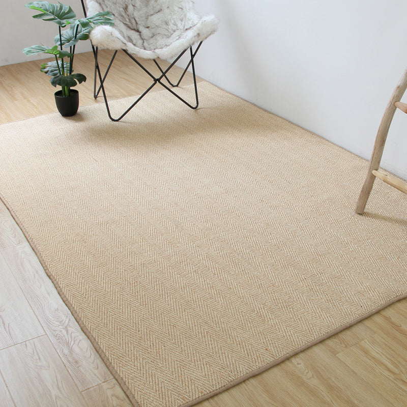 Minimal Solid Color Area Rug Multicolor Lodge Rug Sisal Anti-Slip Machine Washable Pet Friendly Rug for Home - Clearhalo - 'Area Rug' - 'Rug' - 2140948