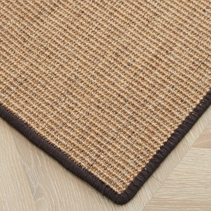 Minimal Solid Color Area Rug Multicolor Lodge Rug Sisal Anti-Slip Machine Washable Pet Friendly Rug for Home - Brown - Clearhalo - 'Area Rug' - 'Rug' - 2140951