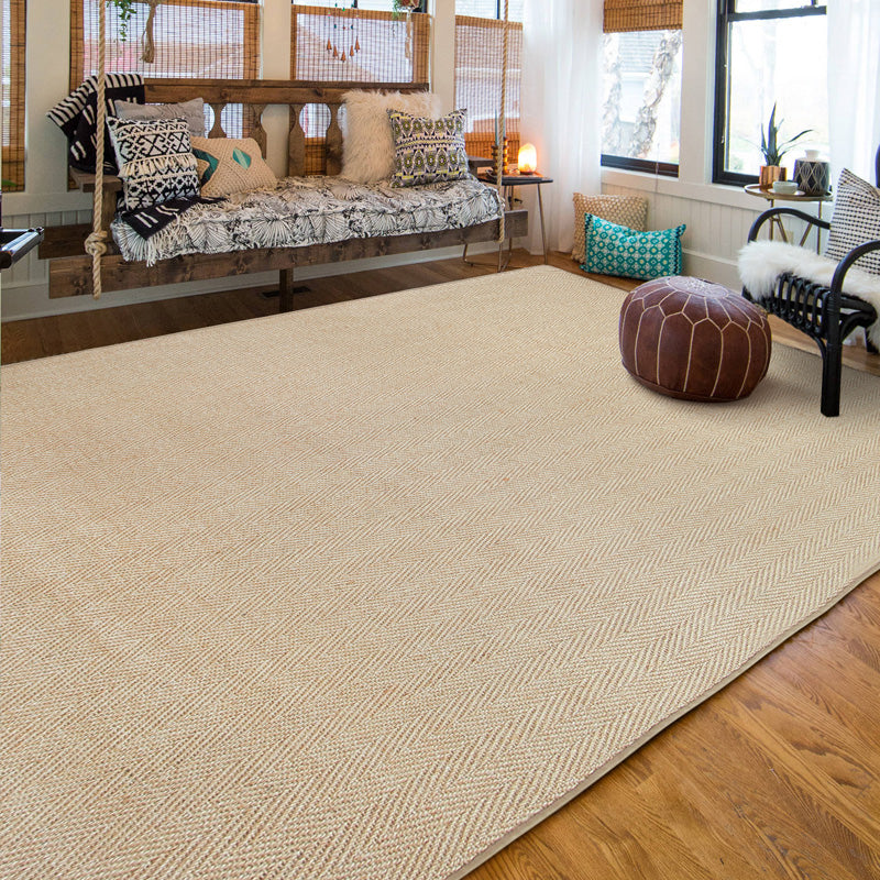 Minimal Solid Color Area Rug Multicolor Lodge Rug Sisal Anti-Slip Machine Washable Pet Friendly Rug for Home - Clearhalo - 'Area Rug' - 'Rug' - 2140952