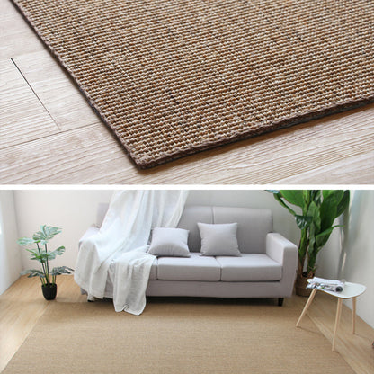 Rustic Plain Rug Brown Sisal Weaving Rug Stain Resistant Pet Friendly Anti-Slip Backing Carpet for Guest Room Clearhalo 'Area Rug' 'Rug' 2140958