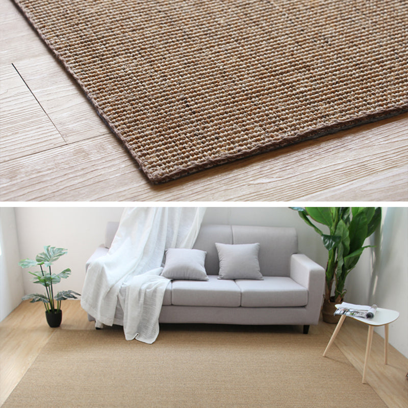 Rustic Plain Rug Brown Sisal Weaving Rug Stain Resistant Pet Friendly Anti-Slip Backing Carpet for Guest Room Clearhalo 'Area Rug' 'Rug' 2140958