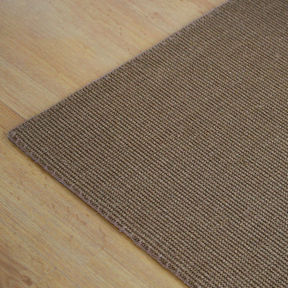 Coffee Country Rug Sisal Handmade Plain Rug Stain Resistant Non-Slip Backing Machine Washable Rug for Living Room - Coffee - Clearhalo - 'Area Rug' - 'Rug' - 2140992