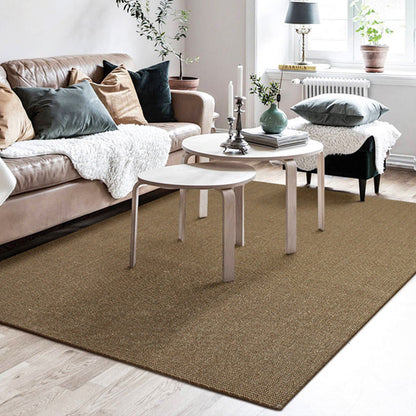 Coffee Country Rug Sisal Handmade Plain Rug Stain Resistant Non-Slip Backing Machine Washable Rug for Living Room - Clearhalo - 'Area Rug' - 'Rug' - 2140993