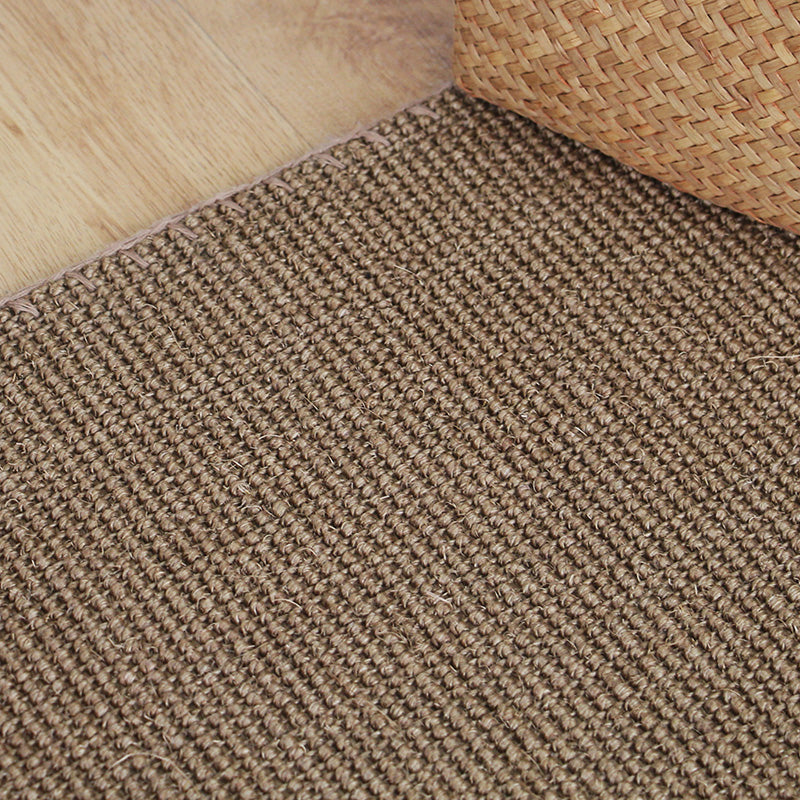 Coffee Country Rug Sisal Handmade Plain Rug Stain Resistant Non-Slip Backing Machine Washable Rug for Living Room - Clearhalo - 'Area Rug' - 'Rug' - 2140994