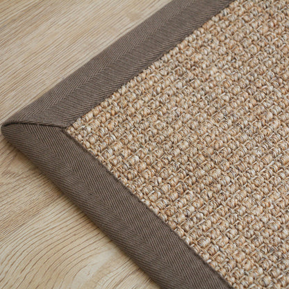 Premium Plain Rug Light Brown Cabin Style Carpet Sisal Anti-Slip Pet Friendly Machine Washable Rug for Home - Clearhalo - 'Area Rug' - 'Rug' - 2141005