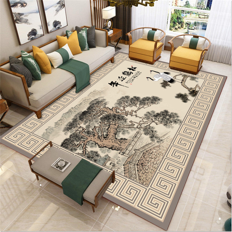 Traditional Chinoiserie Rug Multicolor Landscape Print Rug Pet Friendly Washable Non-Slip Carpet for Home Clearhalo 'Area Rug' 'Rug' 2170437