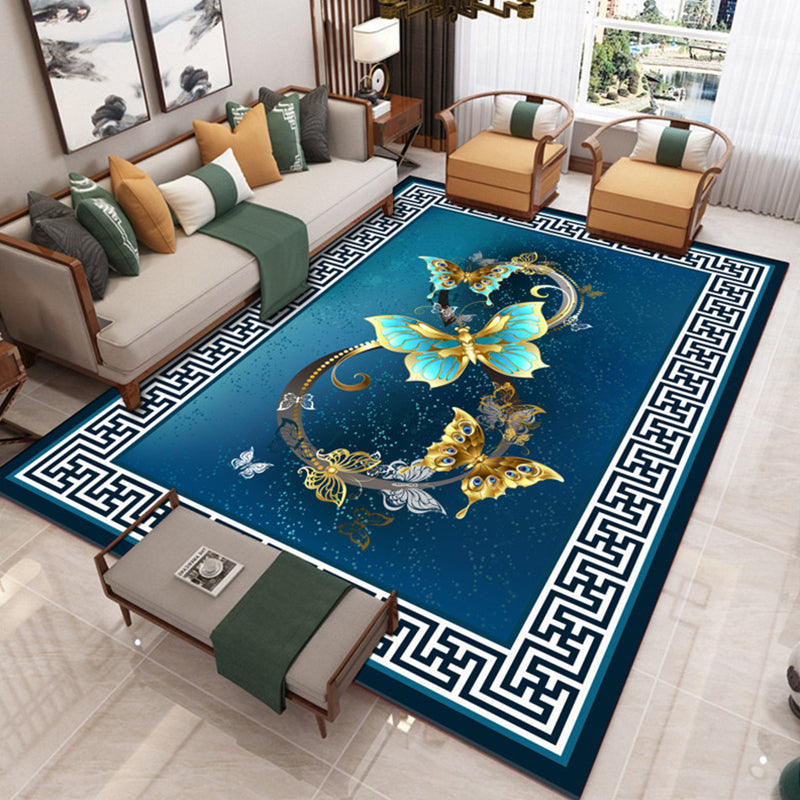 Traditional Chinoiserie Rug Multicolor Landscape Print Rug Pet Friendly Washable Non-Slip Carpet for Home Gold Clearhalo 'Area Rug' 'Rug' 2170441