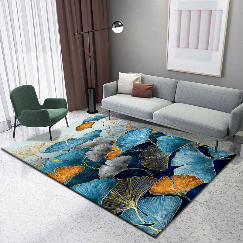 Enchanting 3D Natural Scene Rug Multicolor Asian Rug Synthetics Pet Friendly Stain Resistant Non-Slip Backing Rug for Living Room