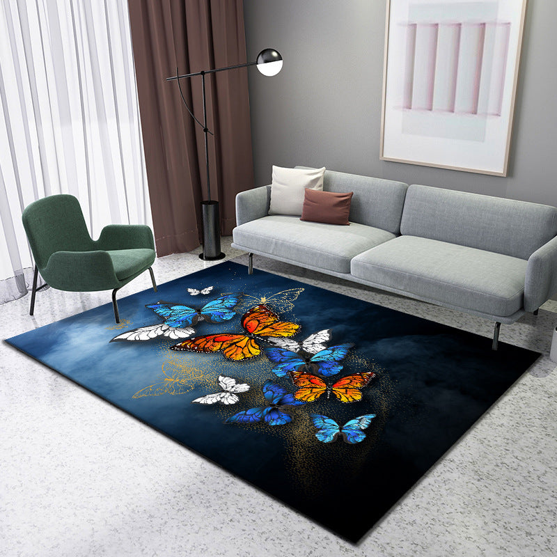 Enchanting 3D Natural Scene Rug Multicolor Asian Rug Synthetics Pet Friendly Stain Resistant Non-Slip Backing Rug for Living Room