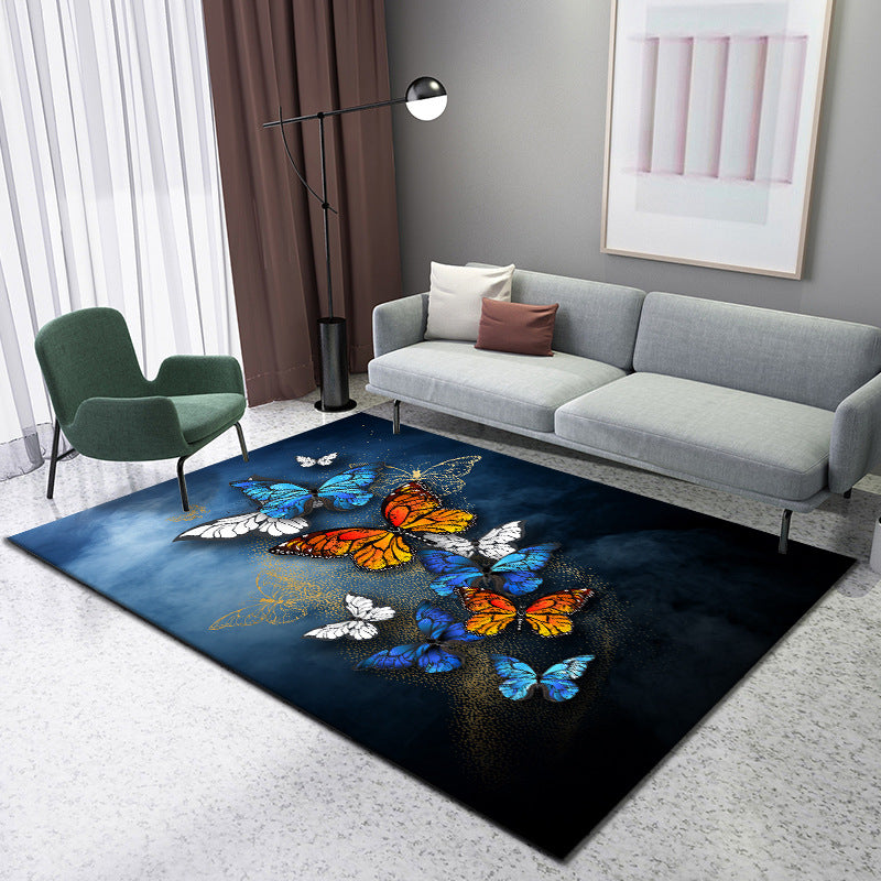 Enchanting 3D Natural Scene Rug Multicolor Asian Rug Synthetics Pet Friendly Stain Resistant Non-Slip Backing - view 2