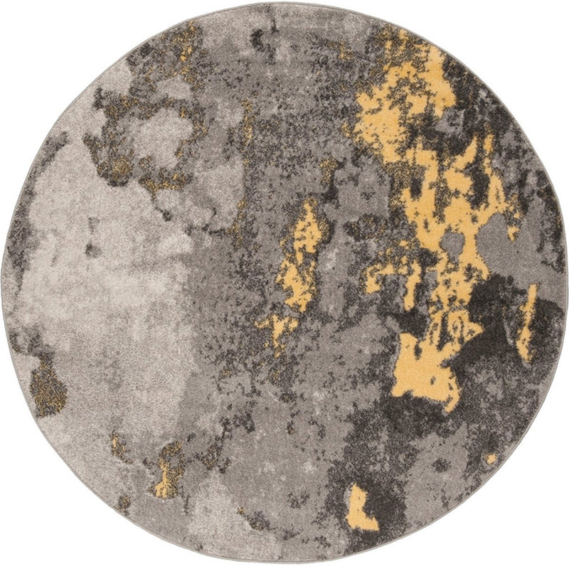 Dark Grey Industrial Style Rug Synthetics Mottled Look Abstract Rug Washable Stain Resistant Non-Slip Backing - view 3