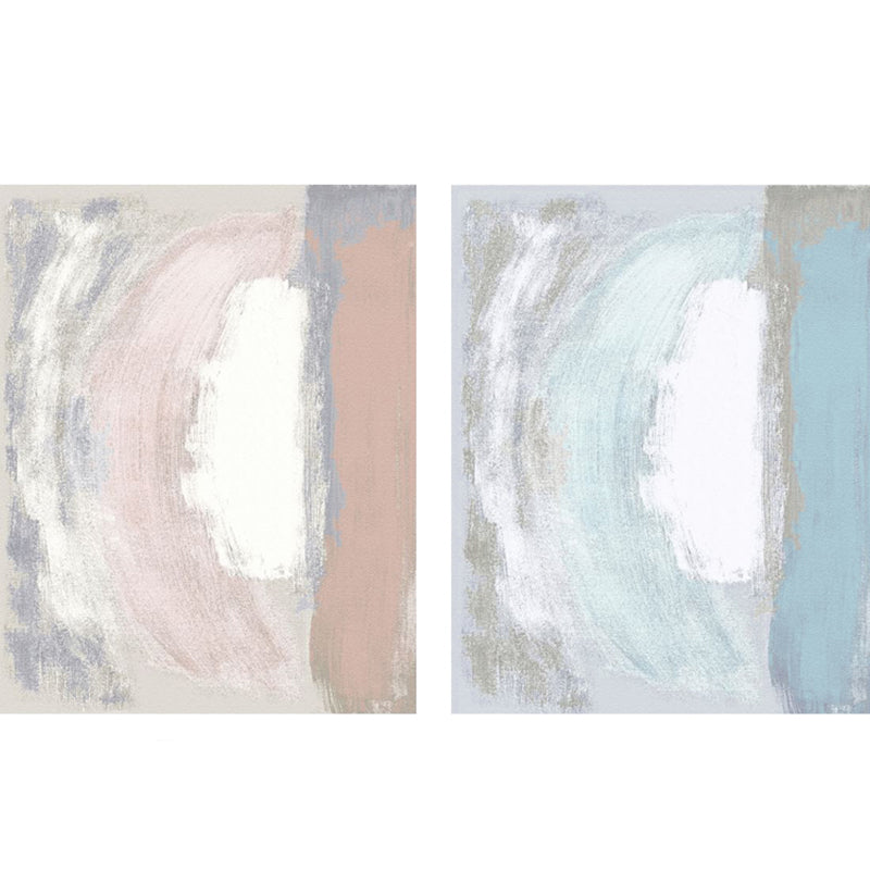 Pastel Brushstroke Abstract Rug Multi Colored Steampunk Carpet Polyester Anti-Slip Backing Washable Stain Resi - view 4