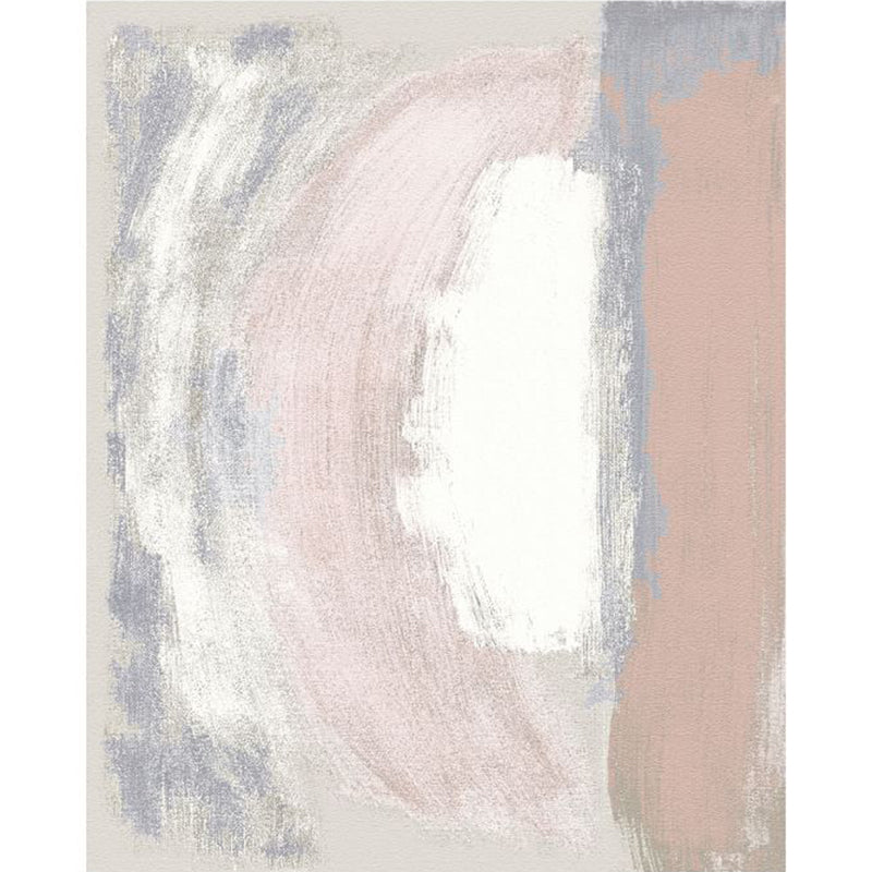 Pastel Brushstroke Abstract Rug Multi Colored Steampunk Carpet Polyester Anti-Slip Backing Washable Stain Resi
