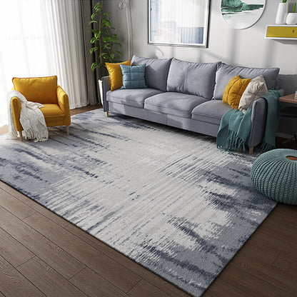 Cyberpunk Abstract Lines Print Rug Multi-Color Polypropylene Rug Stain Resistant Non-Slip Pet Friendly Carpet for Home