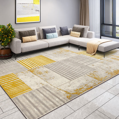 Simple Multi-Colored Ombre Rug Polypropylene Industrial Style Rug Pet Friendly Machine Washable Non-Slip Carpet for Bedroom Yellow Clearhalo 'Area Rug' 'Rug' 2170611